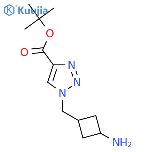 tert-butyl 1-(3-aminocyclobutyl)methyl-1H-1,2,3-triazole-4-carboxylate structure