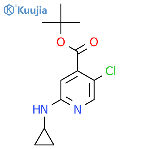 Tert-butyl 5-chloro-2-(cyclopropylamino)pyridine-4-carboxylate structure
