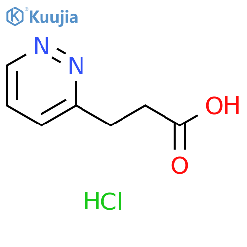 3-(pyridazin-3-yl)propanoic acid hydrochloride structure