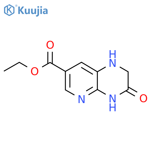 ethyl 3-oxo-1H,2H,3H,4H-pyrido2,3-bpyrazine-7-carboxylate structure