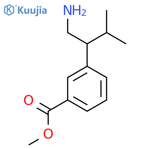 Methyl 3-(1-amino-3-methylbutan-2-yl)benzoate structure