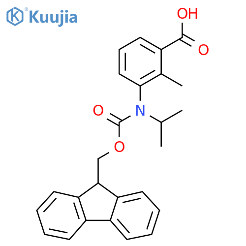 3-({(9H-fluoren-9-yl)methoxycarbonyl}(propan-2-yl)amino)-2-methylbenzoic acid structure