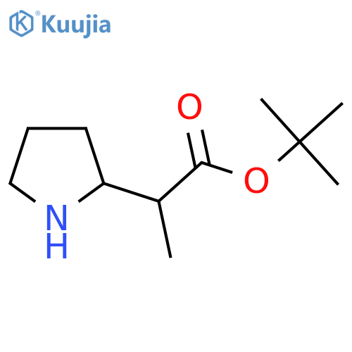 Tert-butyl 2-(pyrrolidin-2-yl)propanoate structure