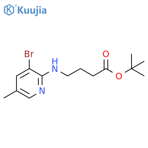 tert-butyl 4-(3-bromo-5-methylpyridin-2-yl)aminobutanoate structure