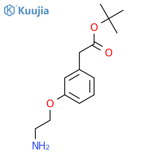 tert-butyl 2-3-(2-aminoethoxy)phenylacetate structure