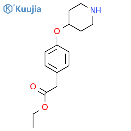 ethyl 2-4-(piperidin-4-yloxy)phenylacetate structure