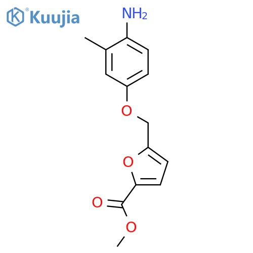 methyl 5-(4-amino-3-methylphenoxy)methylfuran-2-carboxylate structure
