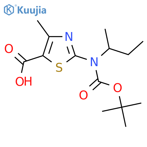 2-(butan-2-yl)(tert-butoxy)carbonylamino-4-methyl-1,3-thiazole-5-carboxylic acid structure