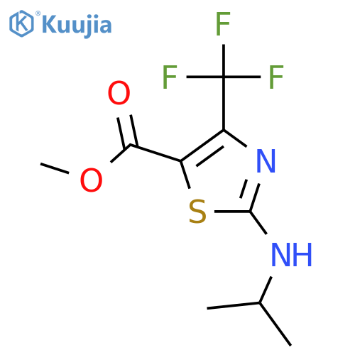 methyl 2-(propan-2-yl)amino-4-(trifluoromethyl)-1,3-thiazole-5-carboxylate structure