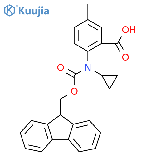 2-cyclopropyl({(9H-fluoren-9-yl)methoxycarbonyl})amino-5-methylbenzoic acid structure