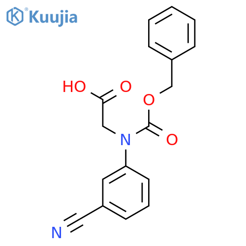 2-{(benzyloxy)carbonyl(3-cyanophenyl)amino}acetic acid structure