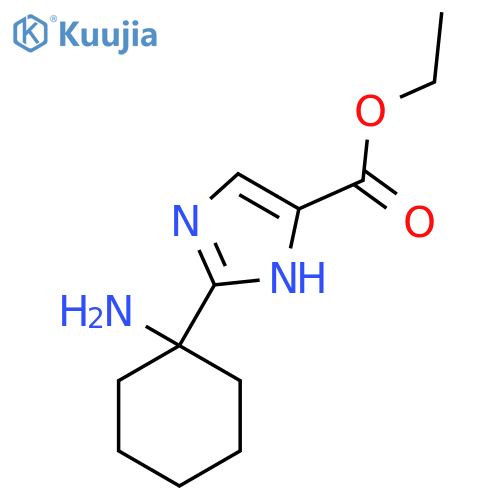 ethyl 2-(1-aminocyclohexyl)-1H-imidazole-4-carboxylate structure
