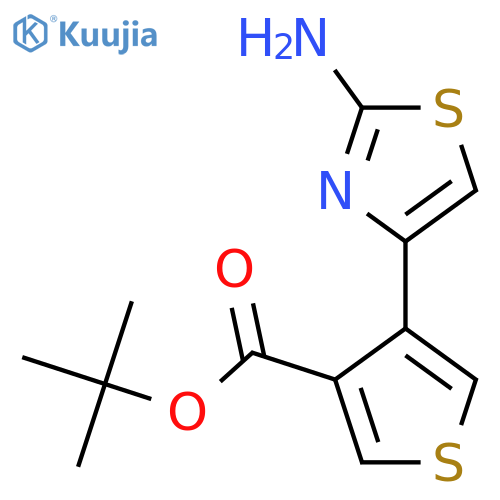 Tert-butyl 4-(2-amino-1,3-thiazol-4-yl)thiophene-3-carboxylate structure