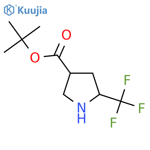 Tert-butyl 5-(trifluoromethyl)pyrrolidine-3-carboxylate structure