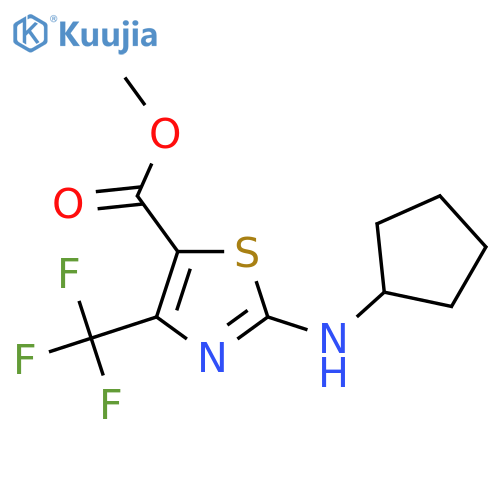 Methyl 2-(cyclopentylamino)-4-(trifluoromethyl)-1,3-thiazole-5-carboxylate structure