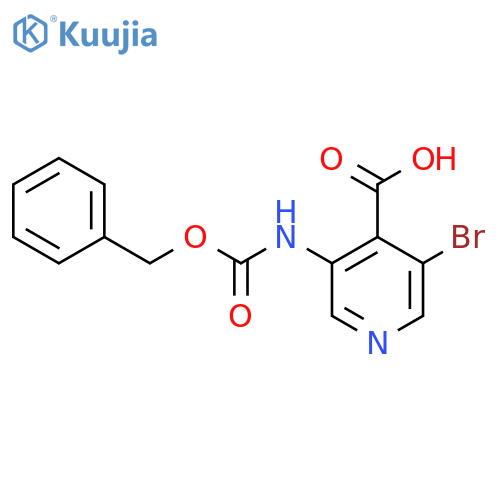 3-{(benzyloxy)carbonylamino}-5-bromopyridine-4-carboxylic acid structure