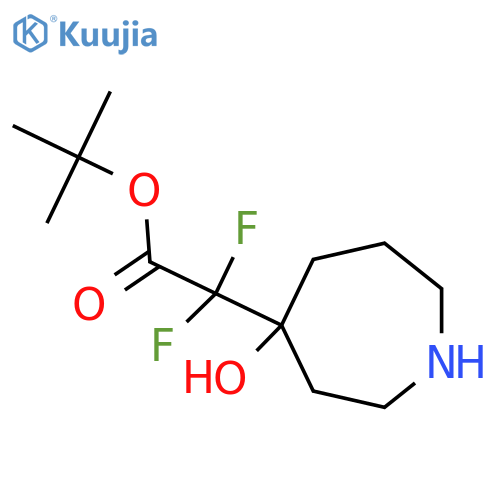 Tert-butyl 2,2-difluoro-2-(4-hydroxyazepan-4-yl)acetate structure