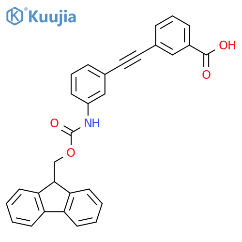 3-{2-3-({(9H-fluoren-9-yl)methoxycarbonyl}amino)phenylethynyl}benzoic acid structure