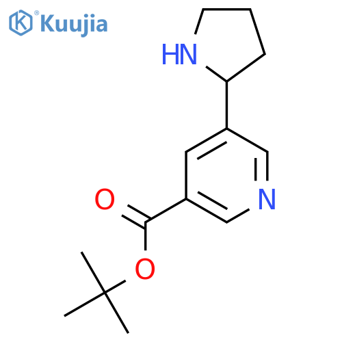 Tert-butyl 5-(pyrrolidin-2-yl)pyridine-3-carboxylate structure