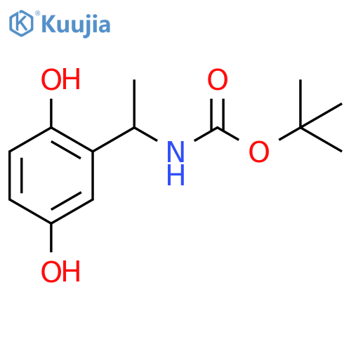 tert-butyl N-[1-(2,5-dihydroxyphenyl)ethyl]carbamate structure