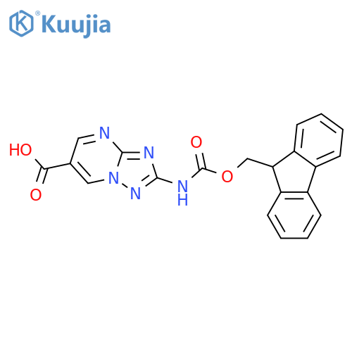 2-({(9H-fluoren-9-yl)methoxycarbonyl}amino)-1,2,4triazolo1,5-apyrimidine-6-carboxylic acid structure