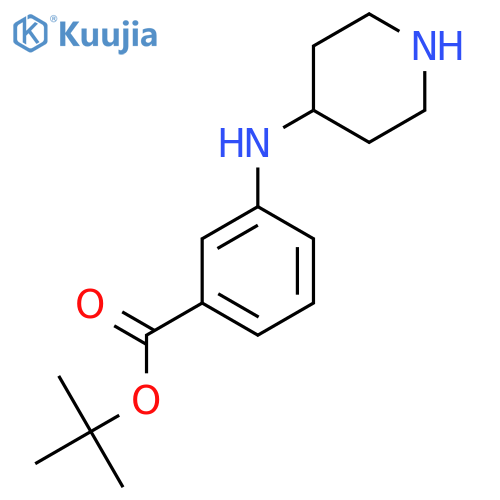 Tert-butyl 3-[(piperidin-4-yl)amino]benzoate structure