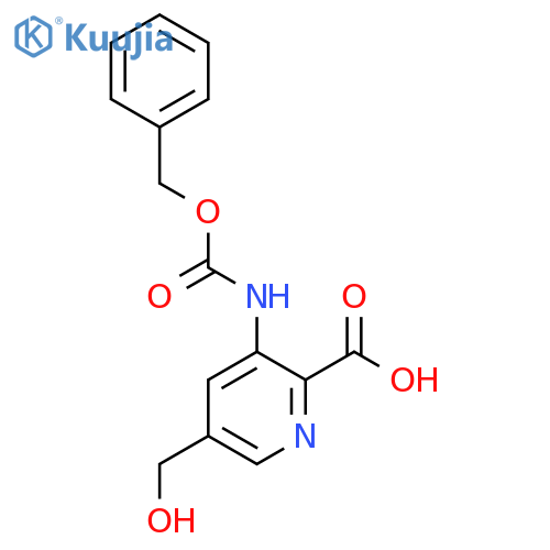 3-{(benzyloxy)carbonylamino}-5-(hydroxymethyl)pyridine-2-carboxylic acid structure