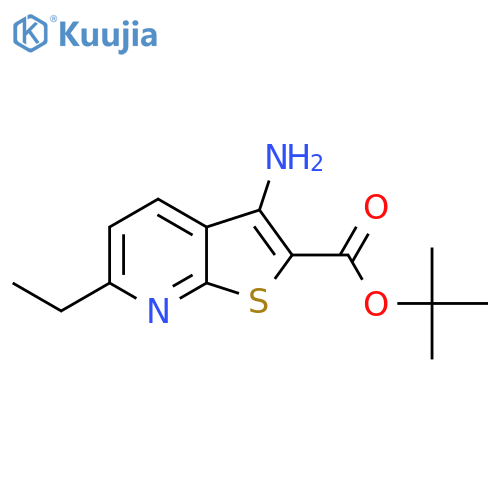 tert-butyl 3-amino-6-ethylthieno2,3-bpyridine-2-carboxylate structure