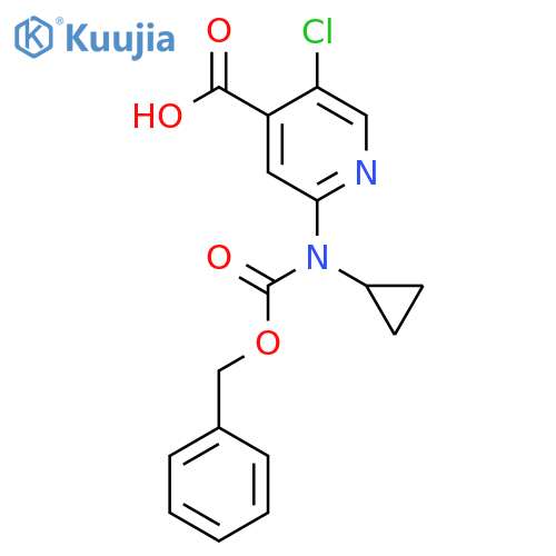 2-{(benzyloxy)carbonyl(cyclopropyl)amino}-5-chloropyridine-4-carboxylic acid structure