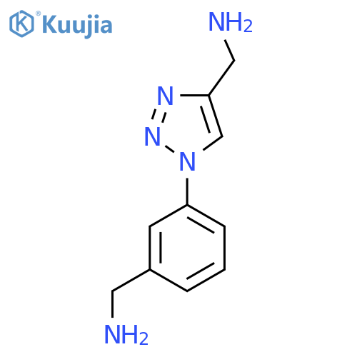 1-{1-3-(aminomethyl)phenyl-1H-1,2,3-triazol-4-yl}methanamine structure