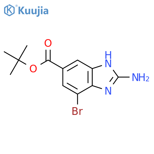 tert-butyl 2-amino-4-bromo-1H-1,3-benzodiazole-6-carboxylate structure