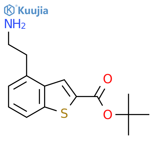 Tert-butyl 4-(2-aminoethyl)-1-benzothiophene-2-carboxylate structure