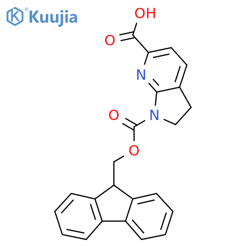 1-{(9H-fluoren-9-yl)methoxycarbonyl}-1H,2H,3H-pyrrolo2,3-bpyridine-6-carboxylic acid structure