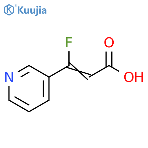 (2Z)-3-fluoro-3-(pyridin-3-yl)prop-2-enoic acid structure