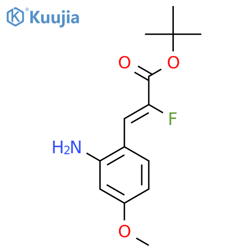 tert-butyl (2Z)-3-(2-amino-4-methoxyphenyl)-2-fluoroprop-2-enoate structure