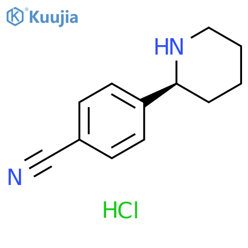(S)-4-(Piperidin-2-yl)benzonitrile hydrochloride structure
