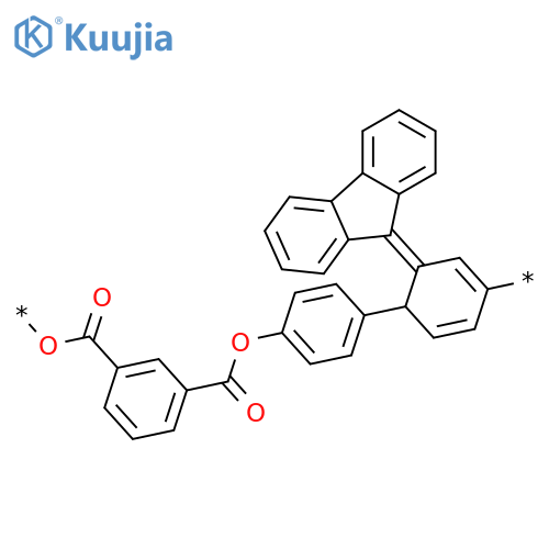 Poly(oxycarbonyl-1,3-phenylenecarbonyloxy-1,4-phenylene-9H-fluoren-9-ylidene-1,4-phenylene) structure