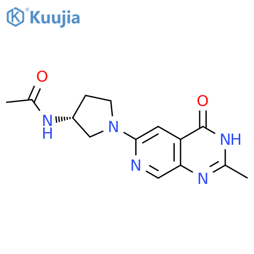 Acetamide, N-[(3R)-1-(3,4-dihydro-2-methyl-4-oxopyrido[3,4-d]pyrimidin-6-yl)-3-pyrrolidinyl]- structure