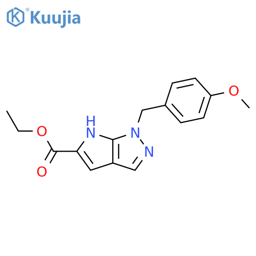 ethyl 1-[(4-methoxyphenyl)methyl]-6H-pyrrolo[2,3-c]pyrazole-5-carboxylate structure