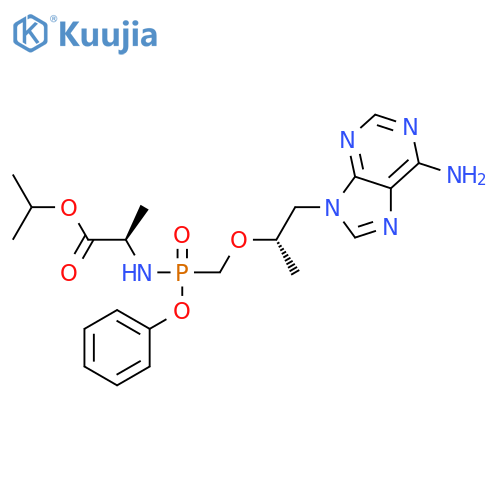 D-Alanine, N-[[[(1S)-2-(6-amino-9H-purin-9-yl)-1-methylethoxy]methyl]phenoxyphosphinyl]-, 1-methylethyl ester structure