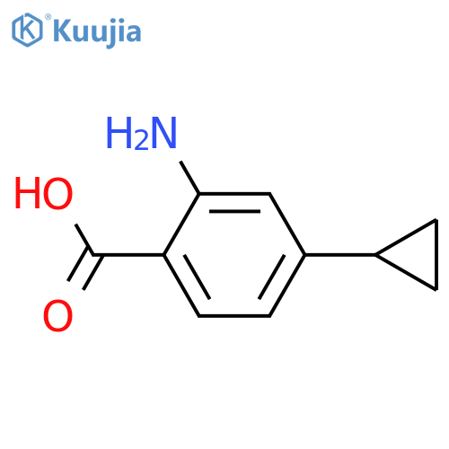 Benzoic acid, 2-amino-4-cyclopropyl- structure