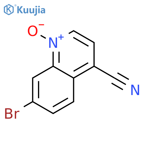 4-Quinolinecarbonitrile, 7-bromo-, 1-oxide structure