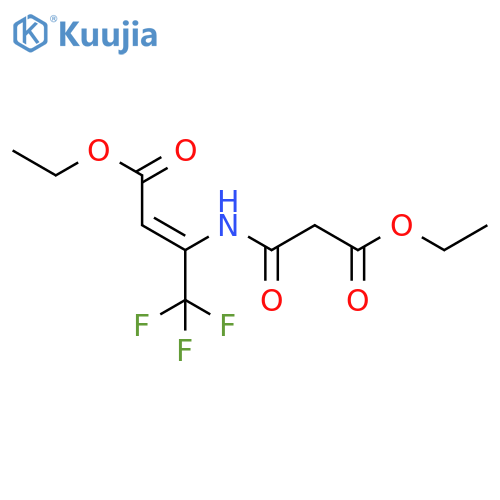 2-Butenoic acid, 3-[(3-ethoxy-1,3-dioxopropyl)amino]-4,4,4-trifluoro-, ethyl ester, (2Z)- structure