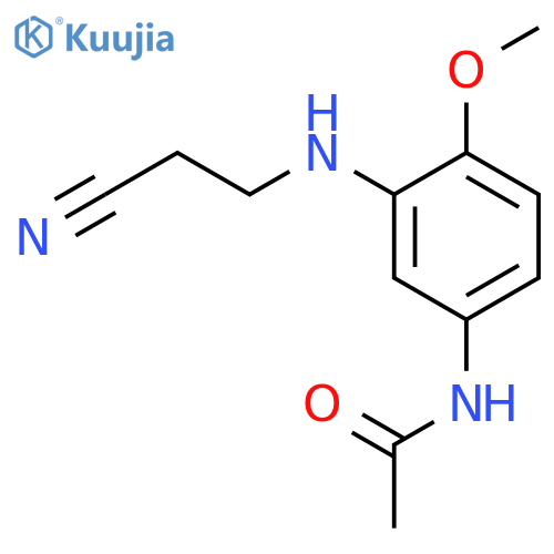 3-Cyanoethylamino-4-Methoxyacetanilide structure