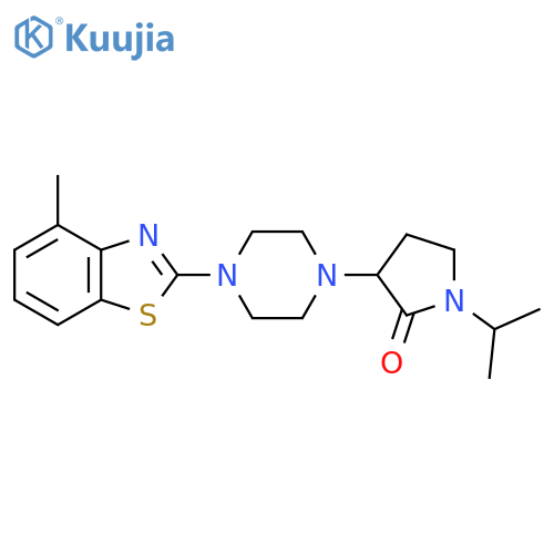 3-[4-(4-Methyl-1,3-benzothiazol-2-yl)piperazin-1-yl]-1-(propan-2-yl)pyrrolidin-2-one structure
