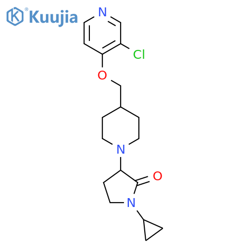 3-(4-{[(3-Chloropyridin-4-yl)oxy]methyl}piperidin-1-yl)-1-cyclopropylpyrrolidin-2-one structure