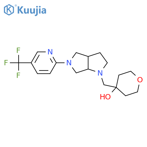 4-({5-[5-(Trifluoromethyl)pyridin-2-yl]-octahydropyrrolo[2,3-c]pyrrol-1-yl}methyl)oxan-4-ol structure