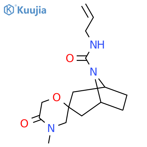 4'-methyl-5'-oxo-N-(prop-2-en-1-yl)-8-azaspiro[bicyclo[3.2.1]octane-3,2'-morpholine]-8-carboxamide structure