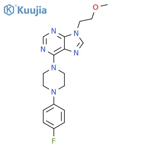 6-[4-(4-fluorophenyl)piperazin-1-yl]-9-(2-methoxyethyl)-9H-purine structure