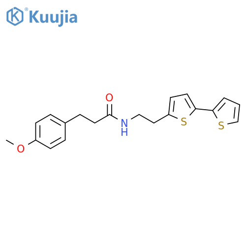 N-(2-{[2,2'-bithiophene]-5-yl}ethyl)-3-(4-methoxyphenyl)propanamide structure